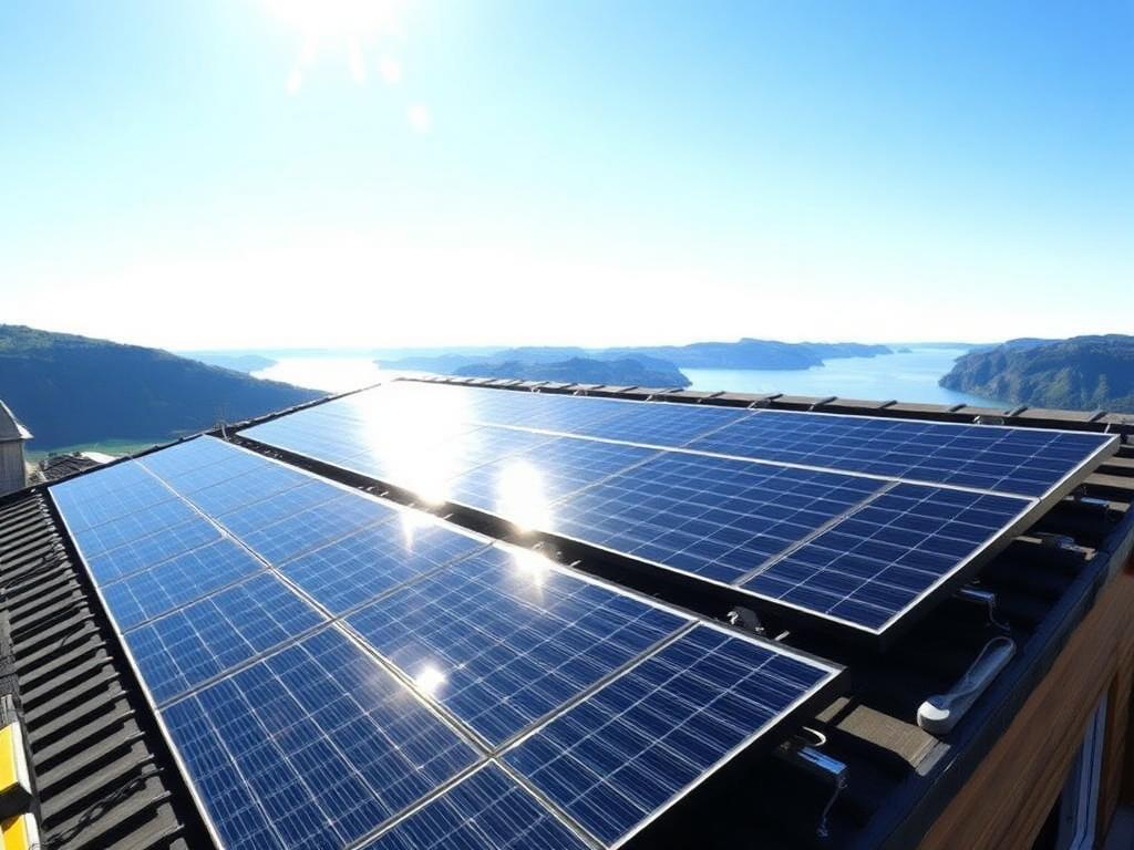 Håndverker innen Solcellemontør bruker Rettholt prosjektstyringsverktøy
